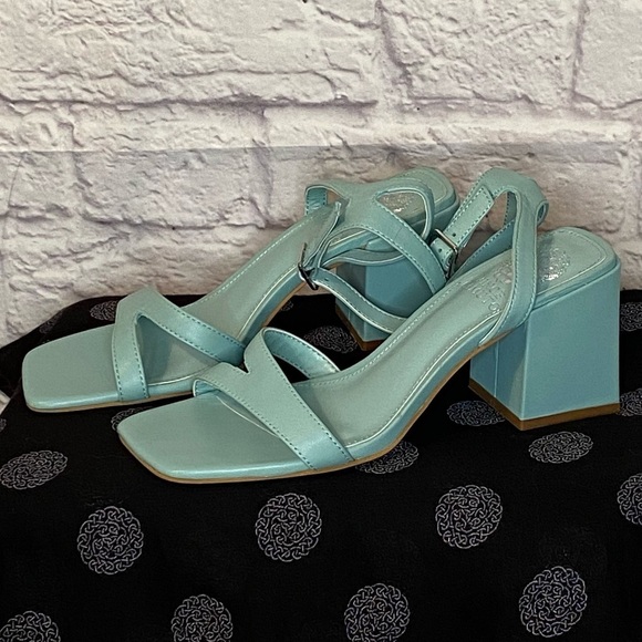 Vince Camuto Shoes - Vince Camuto Jarenn Block Heel Sandal Pale Turquoise - 6